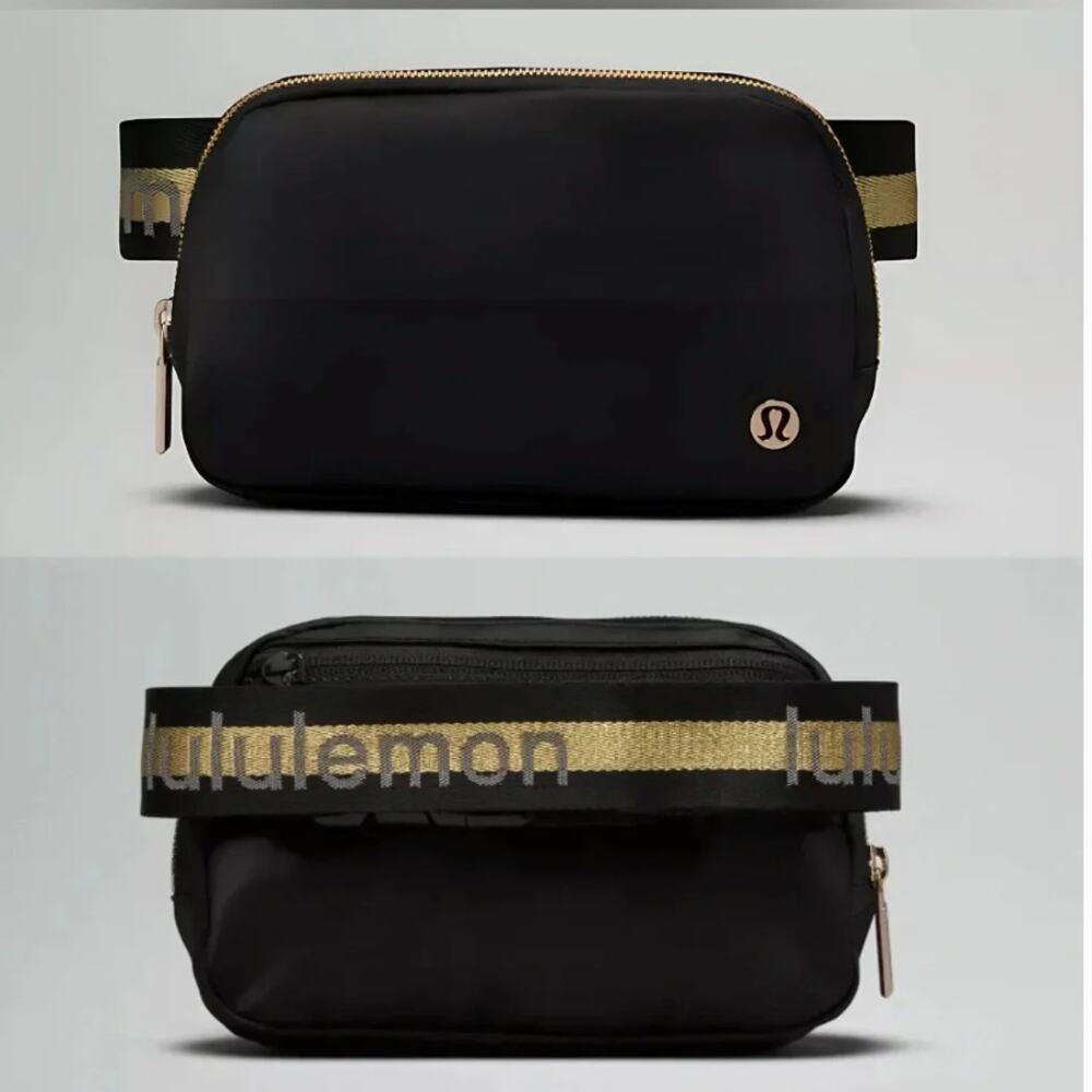 LULULEMON Black Gold Belt Bag SEALED w/Tags